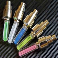 Par 2x Tampa Valvula Bico Led Neon Pneu Moto, Carro e Bike